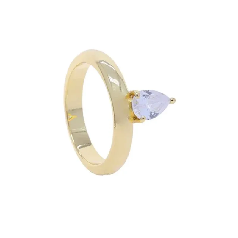 Luna Drop Ring - The White Jewelry