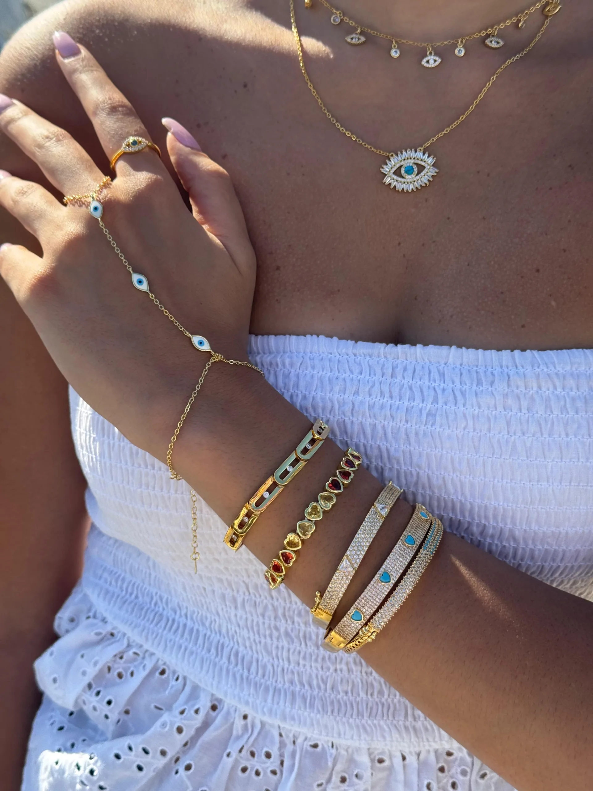 white jewelry new collection bracelets rings necklaces (8)