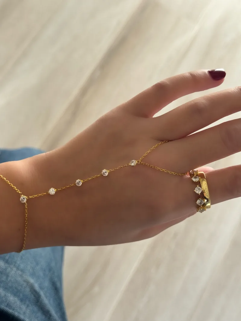 Luminous Bullet Hand Chain - The White Jewelry